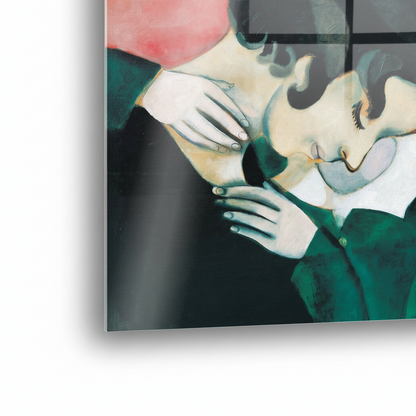 Homage to Chagall - The Pink Lovers - cm 50x50 - Pannello Acrilico