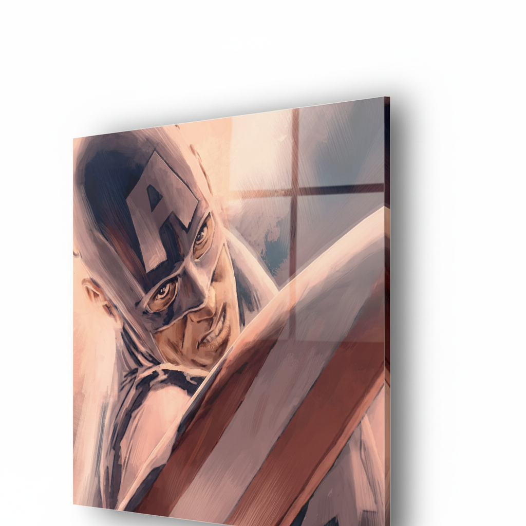 Homage to Captain America - cm 50x50 - Pannello Acrilico