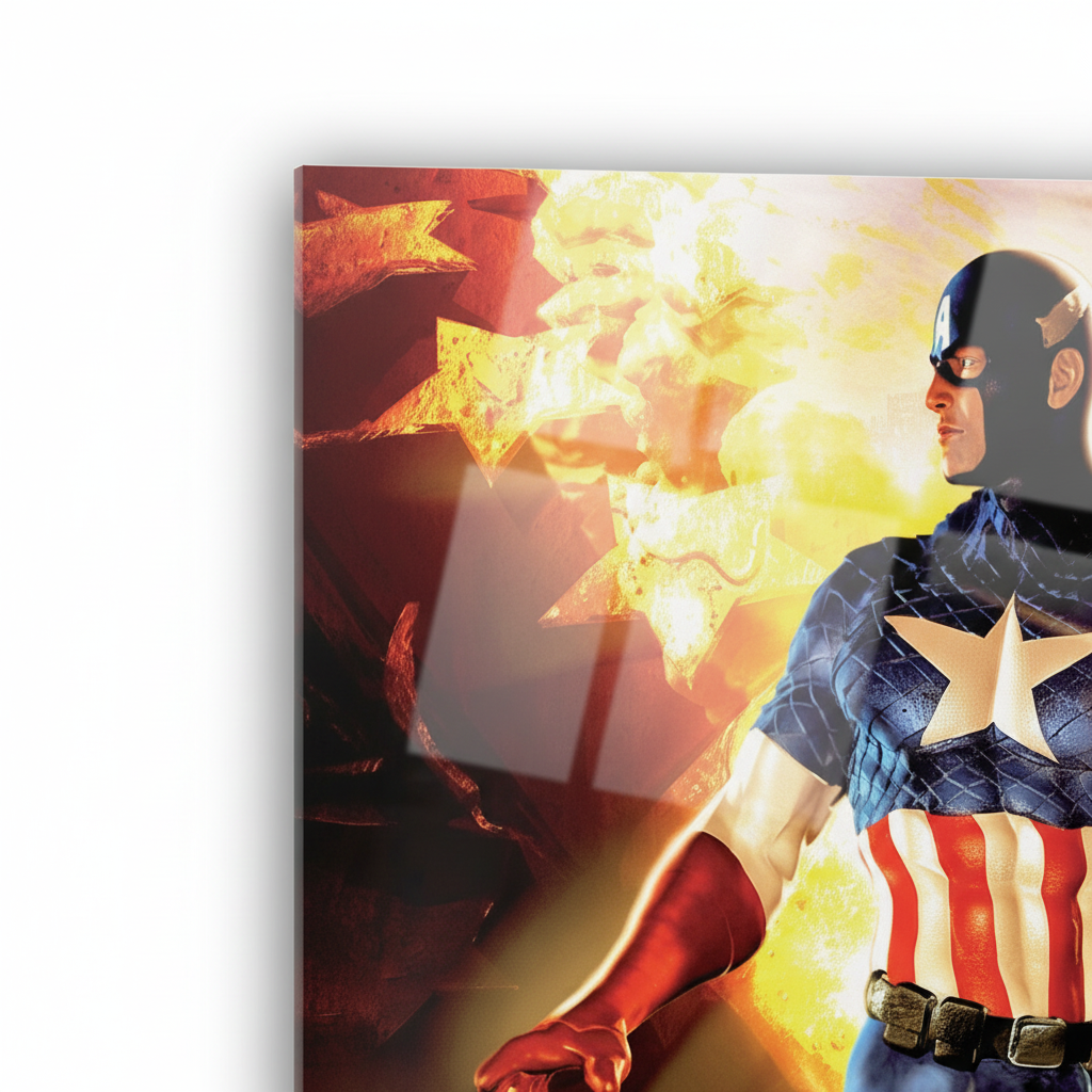 Homage to Captain America - cm 50x50 - Pannello Acrilico