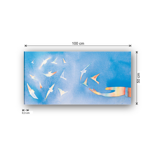Homage to Folon - Peace cm 100x50 - misure