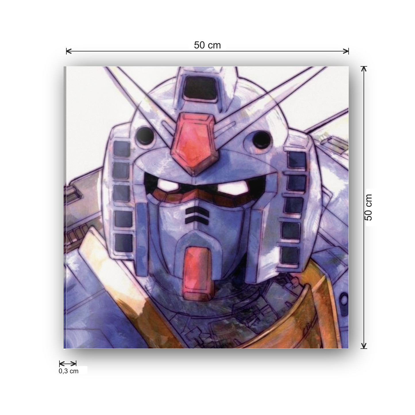 Homage to Mobile suit Gundam cm 50x50 - misure