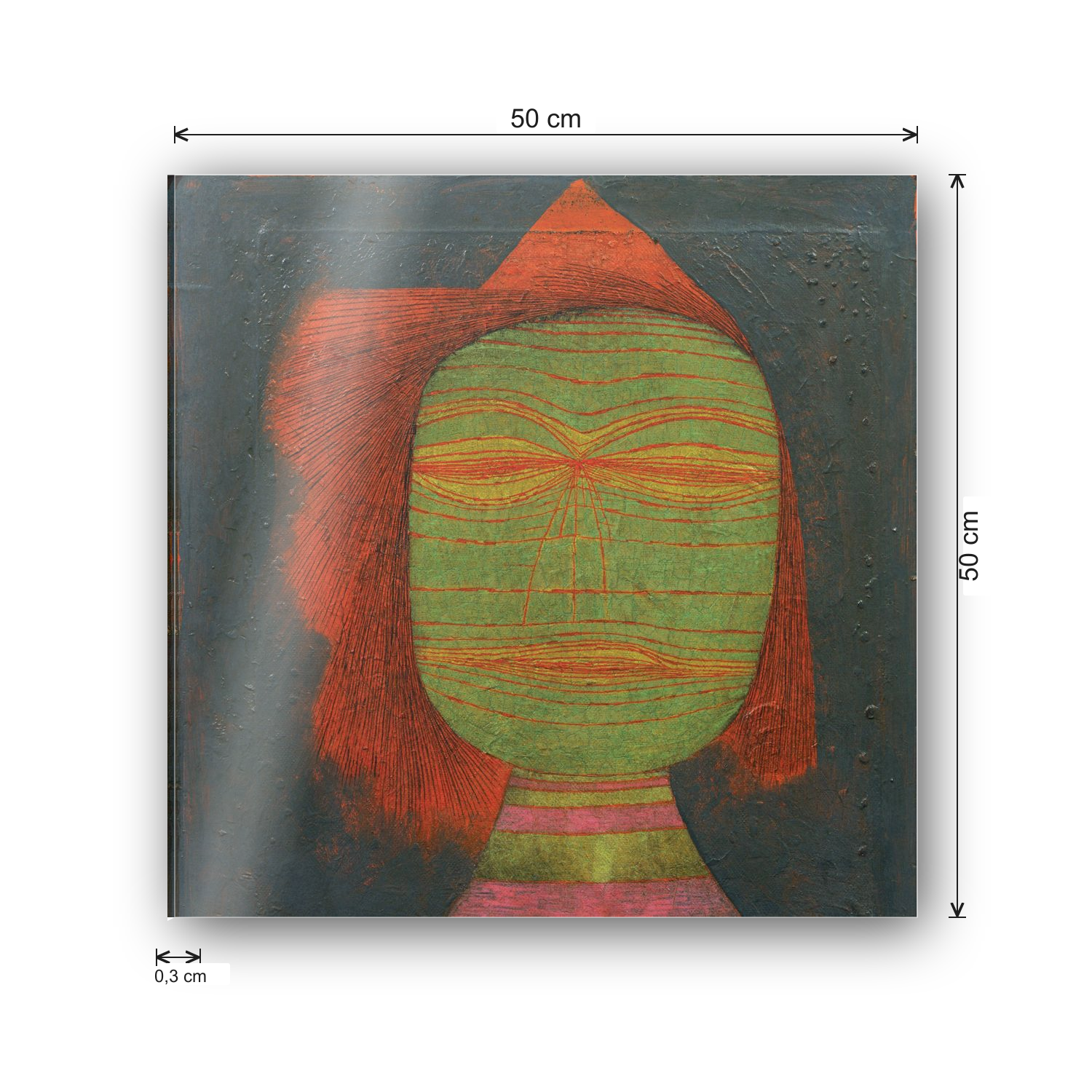 Homage to Klee - Actor's Mask cm 50x50 - misure
