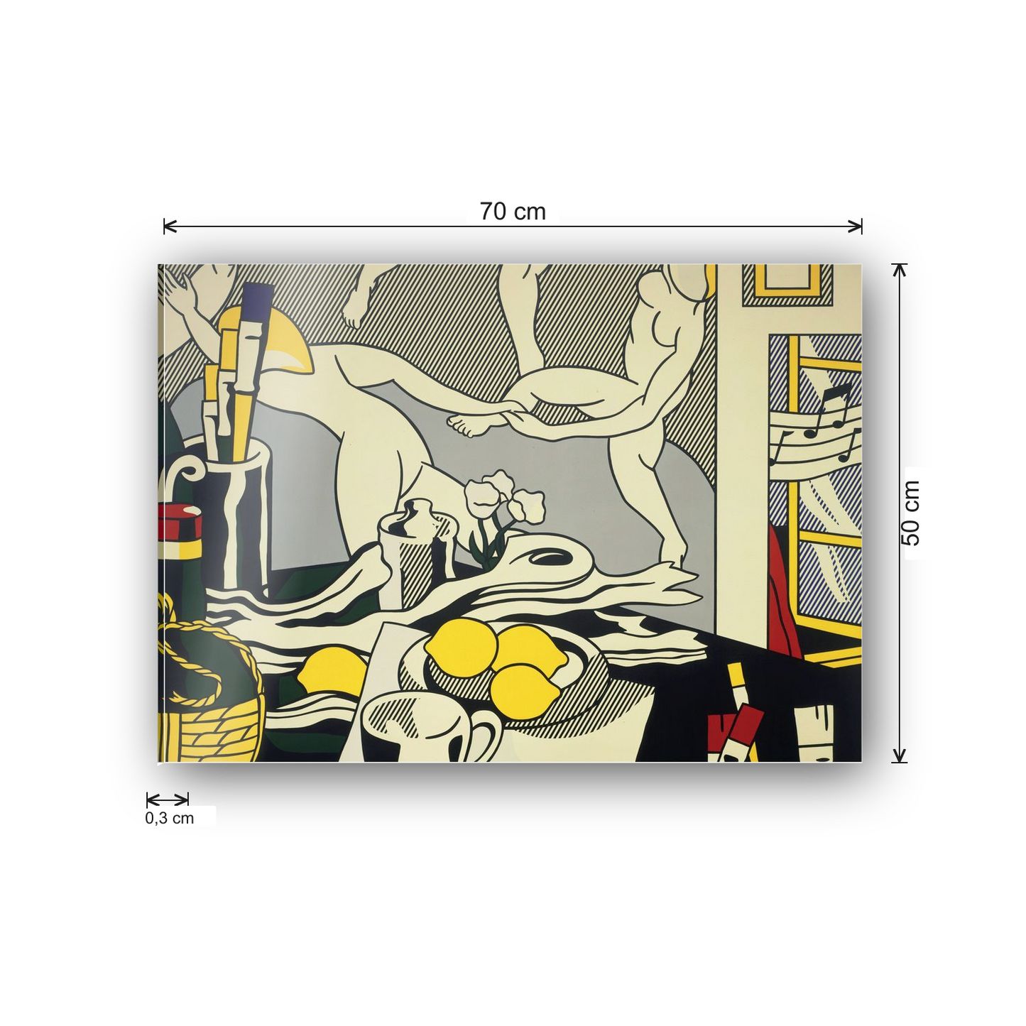 Homage to Lichtenstein - Artist's Studio The Dance cm 70x50 - misure