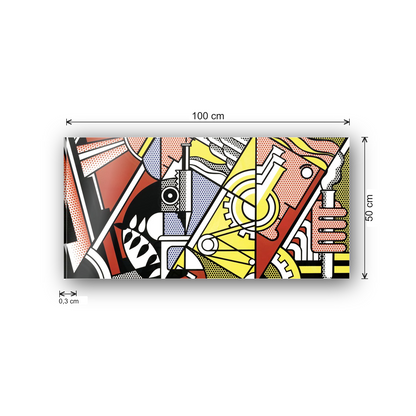 Homage to Lichtenstein - Peace Through Chemistry I cm 100x50 - misure