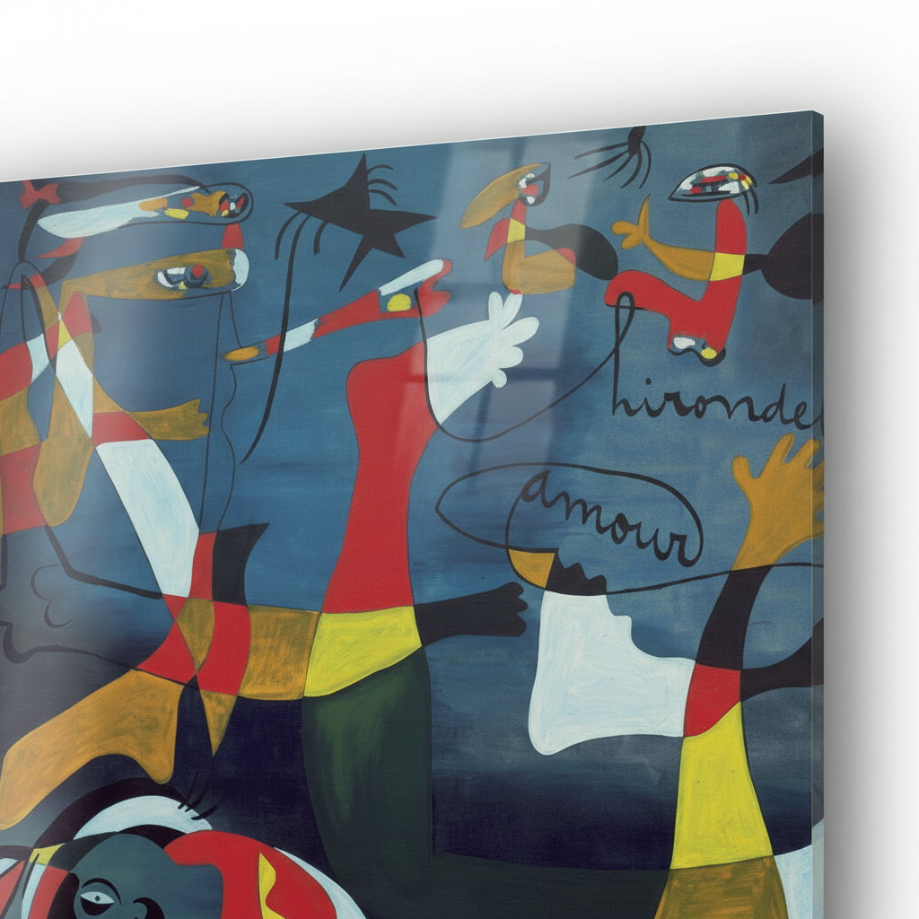 Homage to Mirò - Hirondelle Amour - cm 70x50 - Pannello Acrilico
