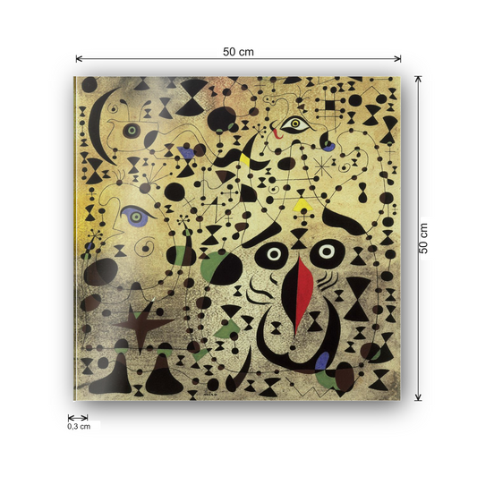 Homage to Mirò - The Beautiful Bird? cm 50x50 - misure