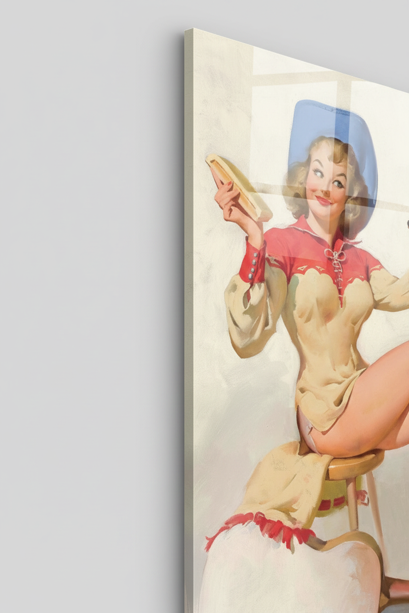 Pin up Guitar - cm 50x70 - Pannello Acrilico