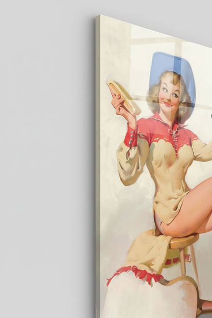 Pin up Guitar - cm 50x70 - Pannello Acrilico