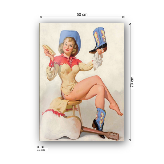 Pin up Guitar cm 50x70 - misure
