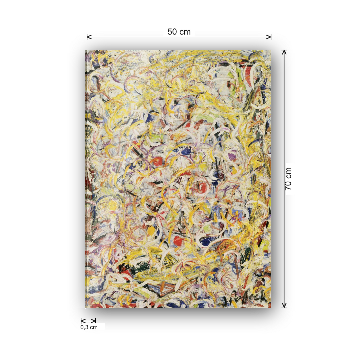 Homage to Pollock - Shimmering Substance cm 50x70 - misure