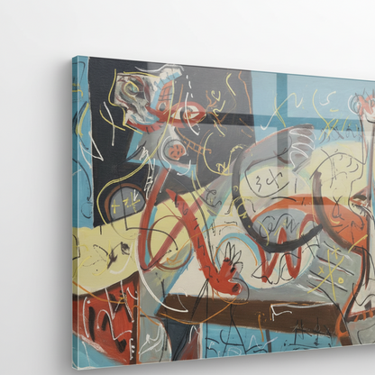 Homage to Pollock - Stenographic Figure - cm 70x50 - Pannello Acrilico