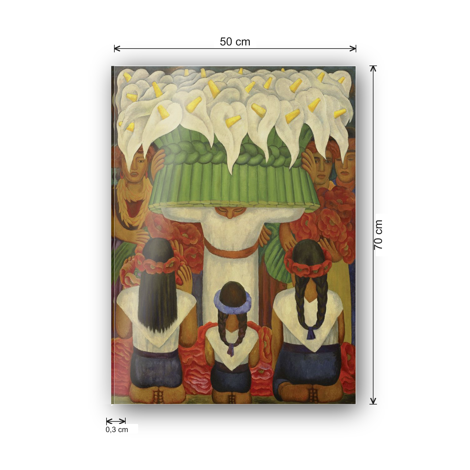 Homage to Rivera - Flower Festival Feast Of Santa Anita cm 50x70 - misure