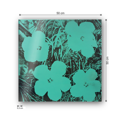 Homage to Warhol - Ten Foot Flowers cm 50x50 - misure