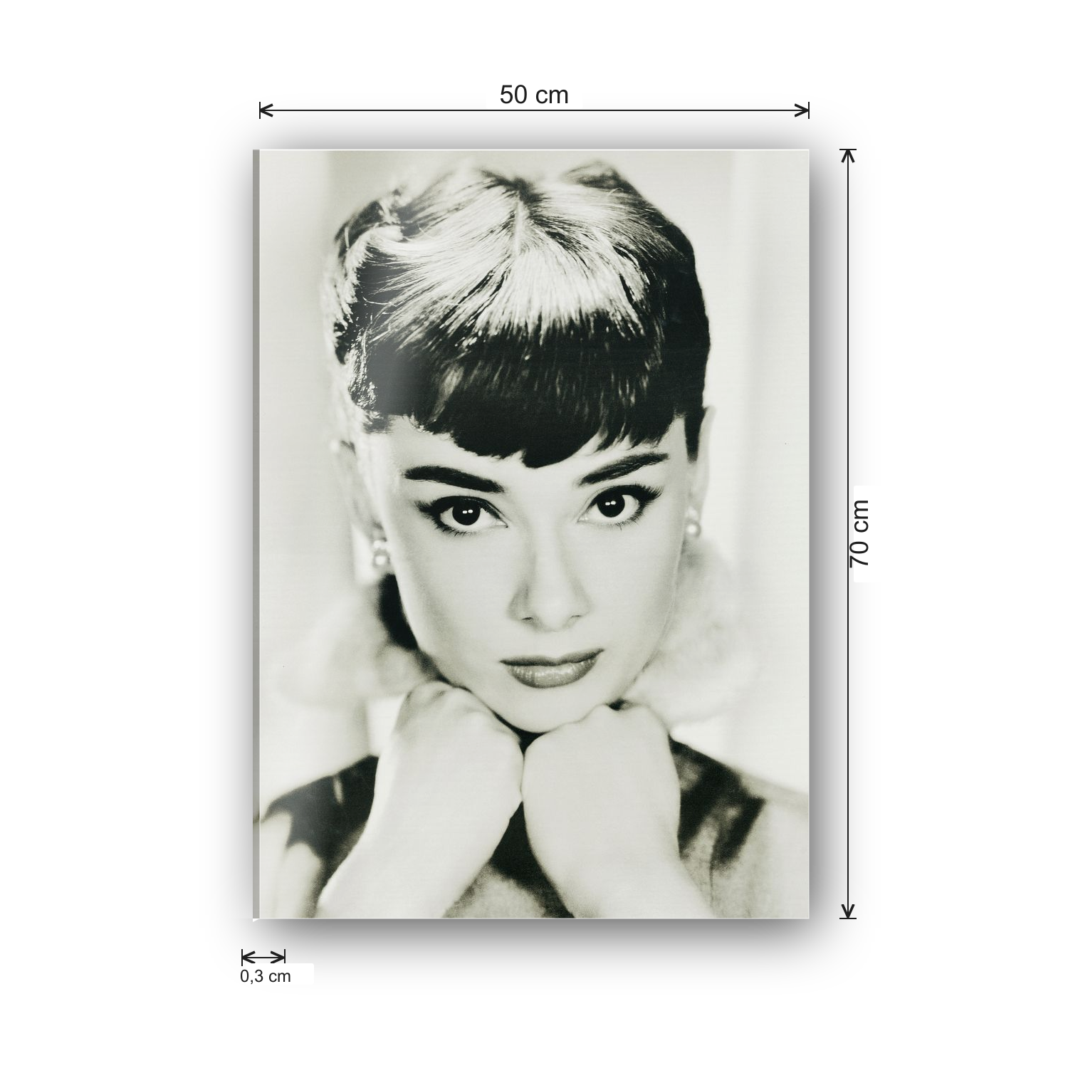 Homage to Audrey   cm 50x70 - misure