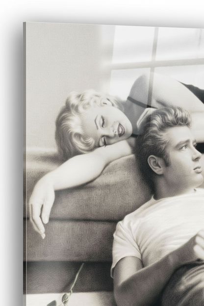 James and Marilyn - cm 50x70 - Pannello Acrilico