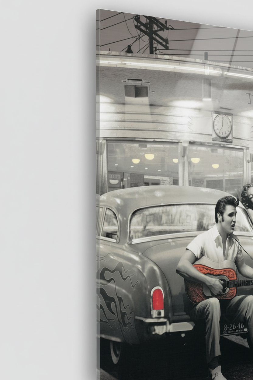 Elvis Presley - cm 50x70 - Pannello Acrilico