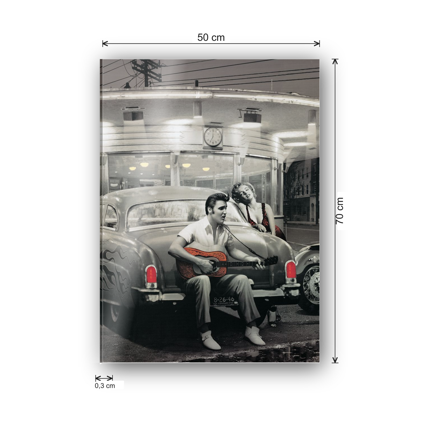 Elvis Presley cm 50x70 - misure