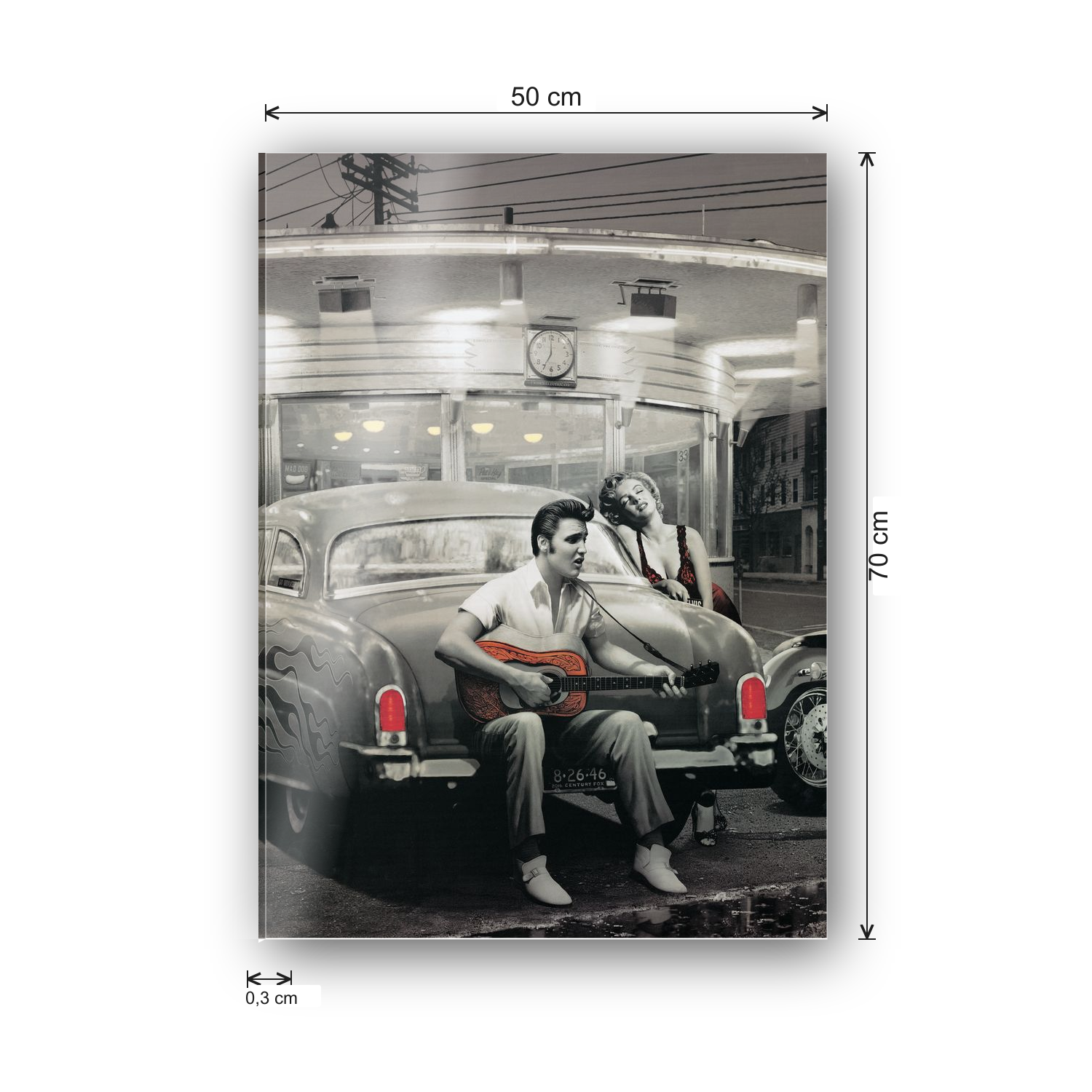 Elvis Presley cm 50x70 - misure