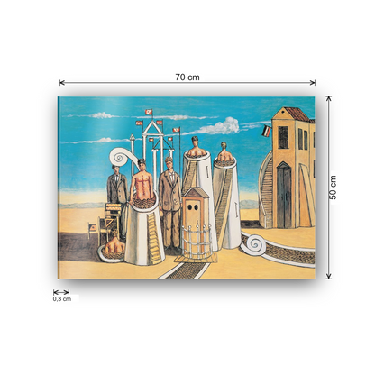 Homage to De Chirico - Mysterious Baths cm 70x50 - misure