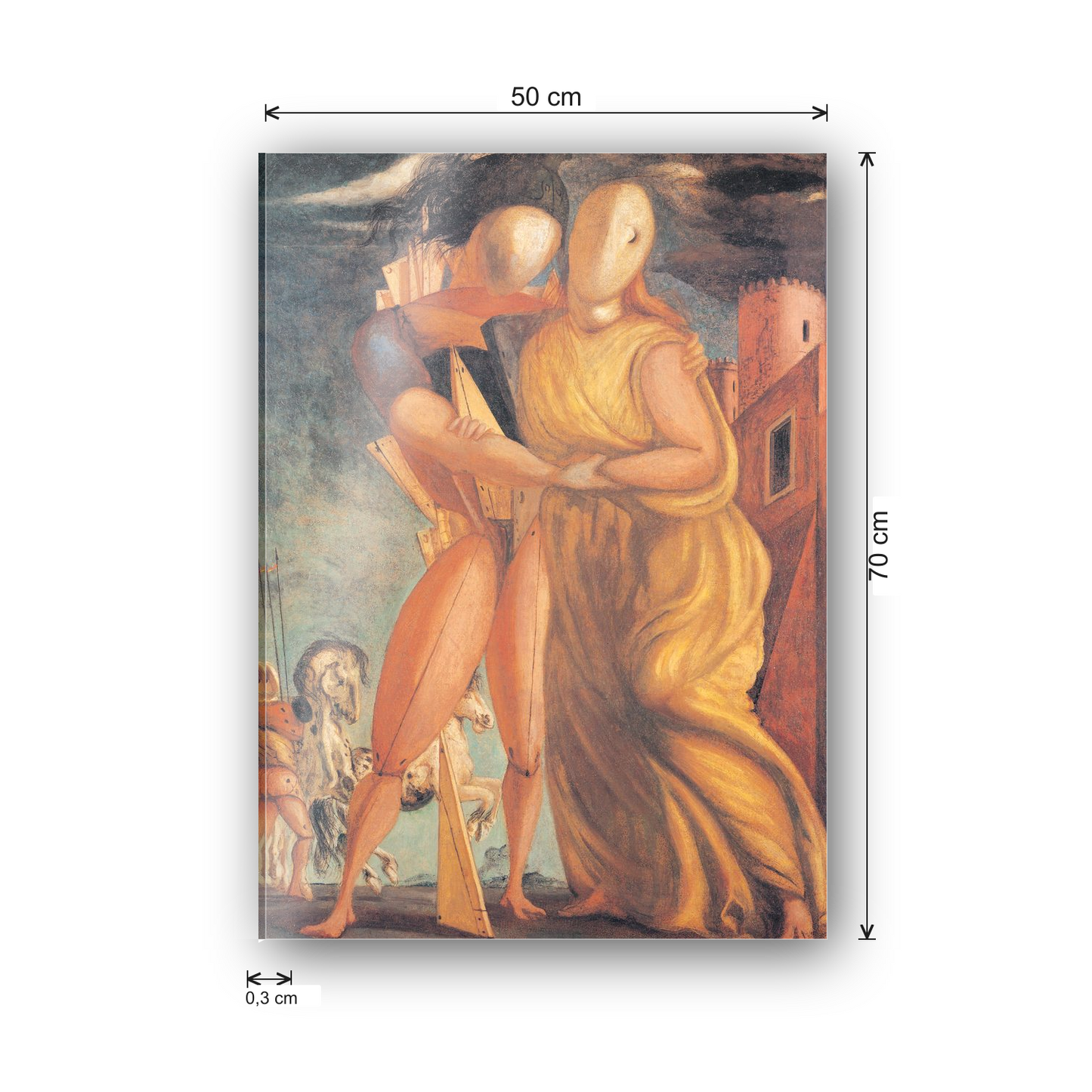 Homage to De Chirico - Hector And Andromache cm 50x70 - misure