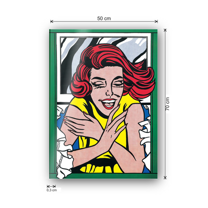 Homage to Lichtenstein - Girl At Window cm 50x70 - misure