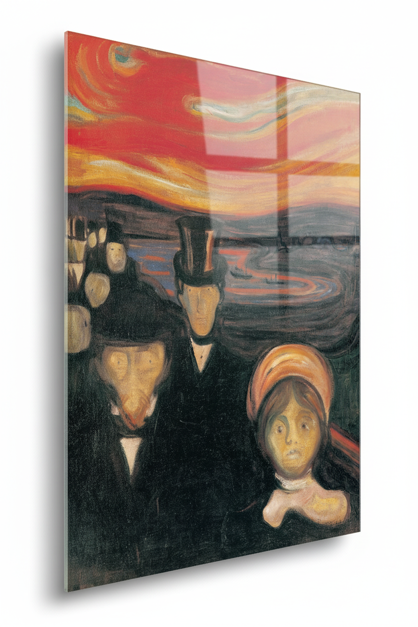 Homage to Munch - Anxiety 1894 - cm 50x70 - Pannello Acrilico