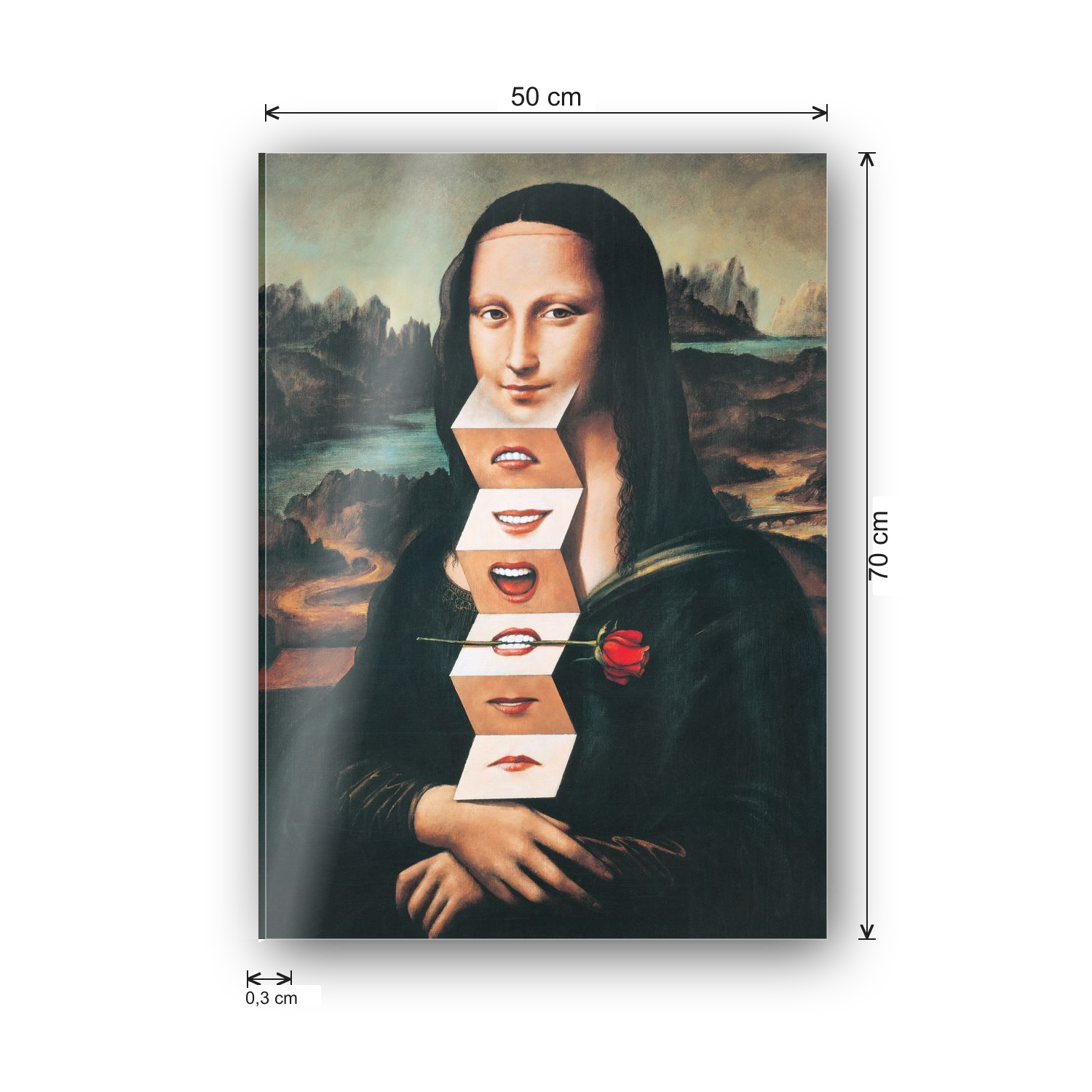 Homage to Olbinski - Rehearsal For An Icon 2001 - Mona Lisa cm 50x70 - misure