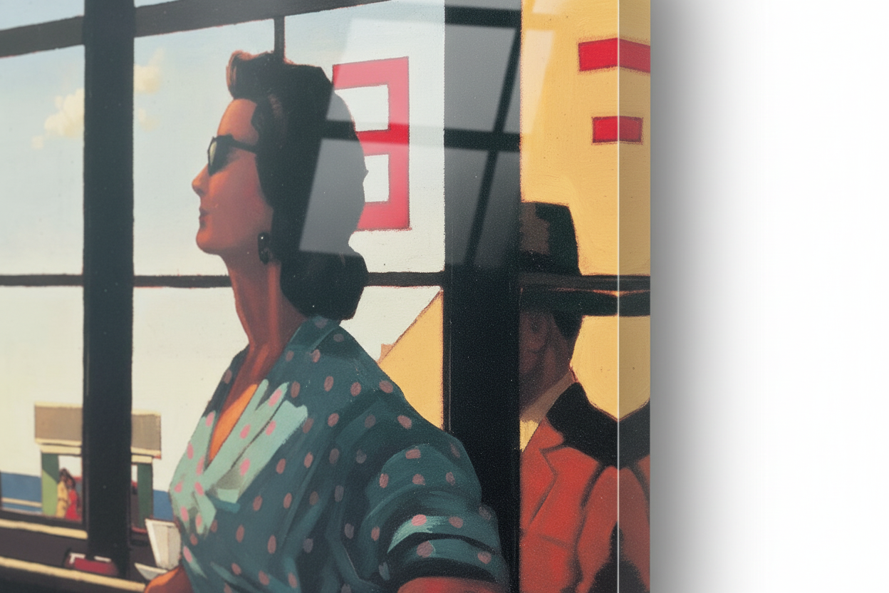 Homage to Vettriano - A Date With Fate - cm 70x50 - Pannello Acrilico