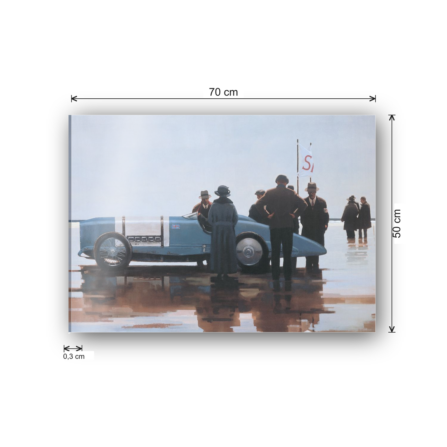 Homage to Vettriano - The Beach of Pendine cm 70x50 - misure