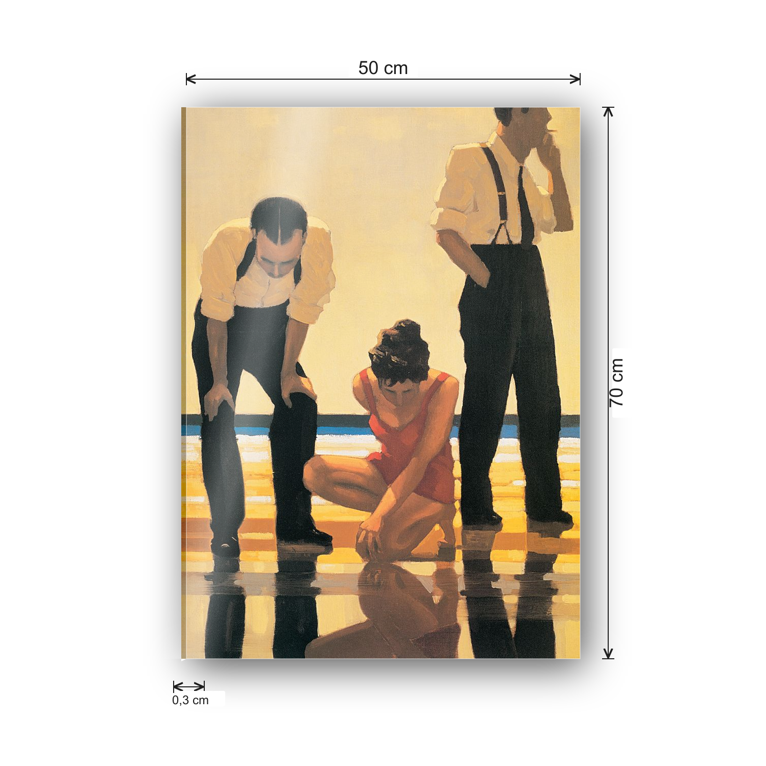 Homage to Vettriano - Narcissistic Bathers cm 50x70 - misure