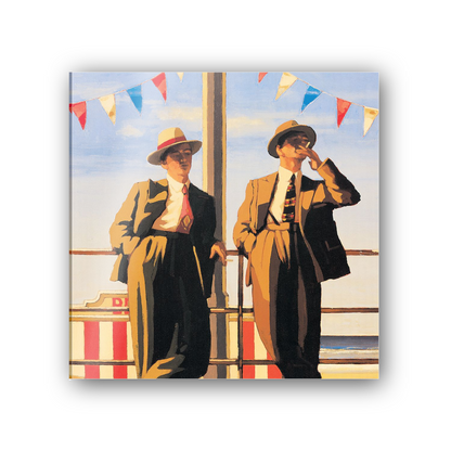 Homage to Vettriano - Seaside Sharks cm 50x50