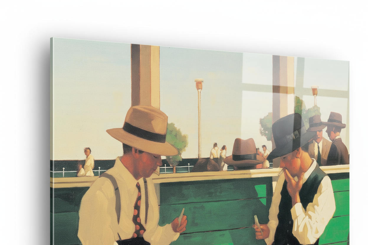 Homage to Vettriano - The Duellist - cm 70x50 - Pannello Acrilico