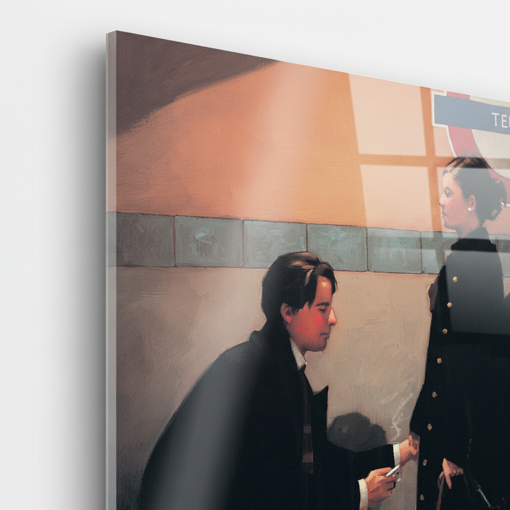 Homage to Vettriano - The Runaways - cm 50x50 - Pannello Acrilico