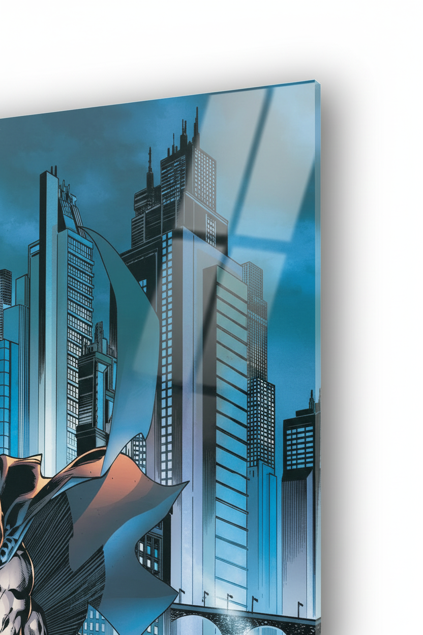 Homage to Batman Gotham City - cm 50x70 - Pannello Acrilico