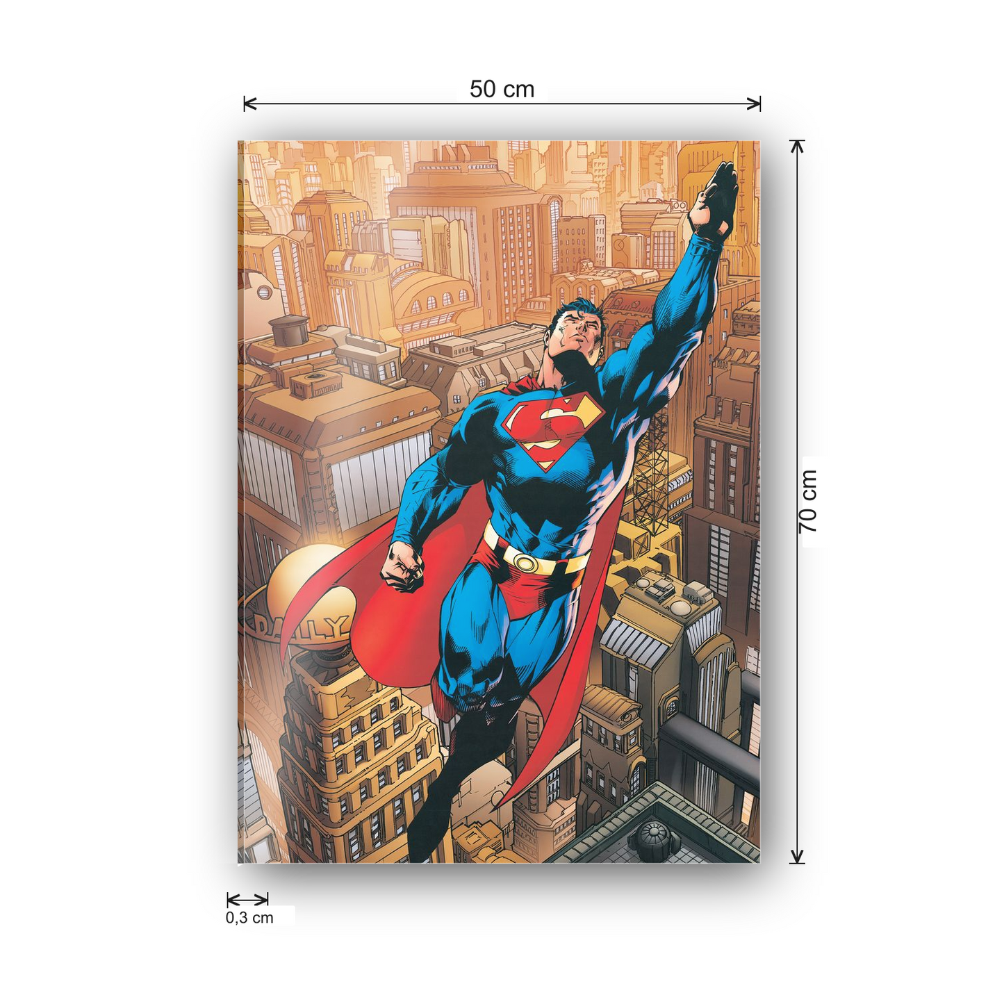 Homage to Superman Metropolis cm 50x70 - misure
