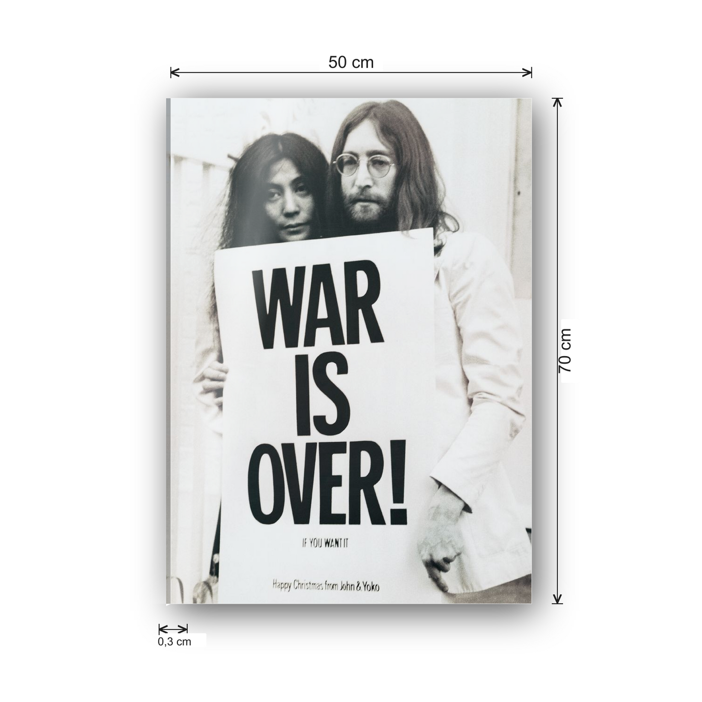 John Lennon ( War Is Over ) cm 50x70 - misure