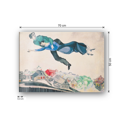 Homage to Chagall - On the City cm 70x50 - misure