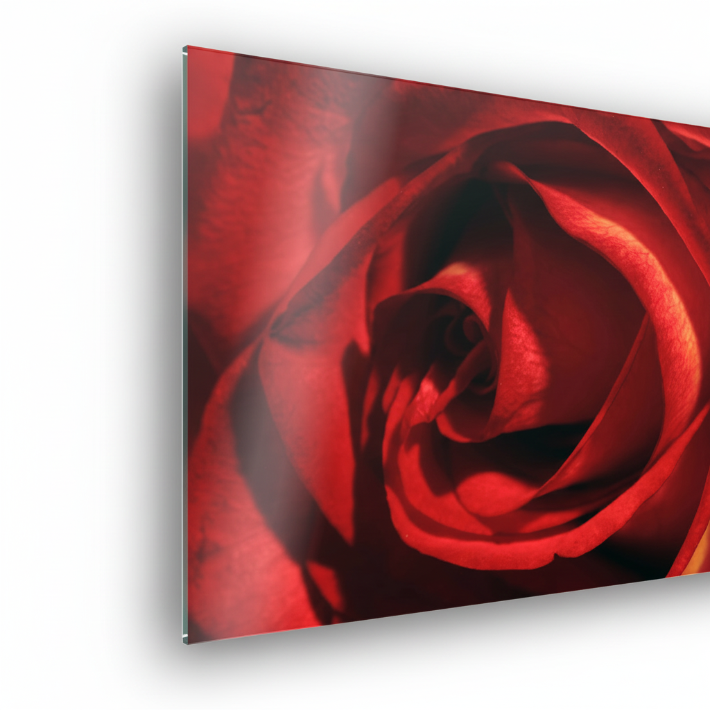 Red Rose - cm 70x50 - Pannello Acrilico