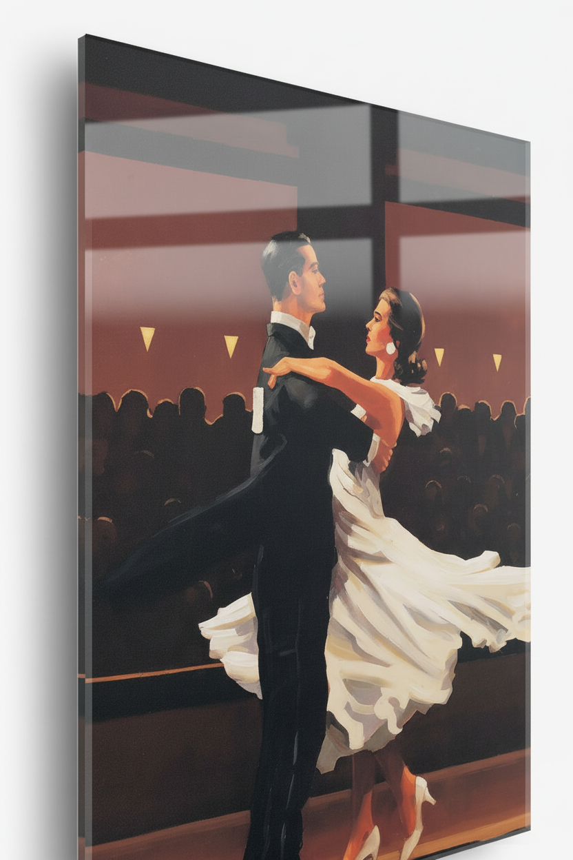 Homage to Vettriano - Take This Walz - cm 50x70 - Pannello Acrilico