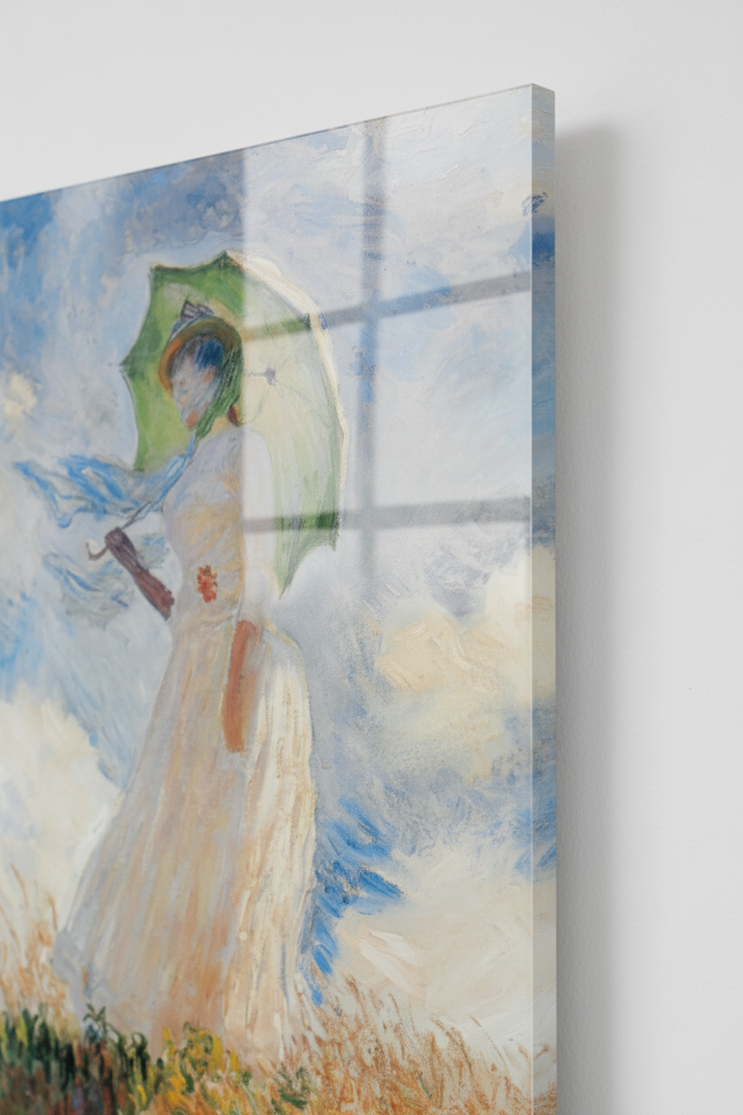 Homage to Monet - Lady With Umbrella - cm 50x70 - Pannello Acrilico