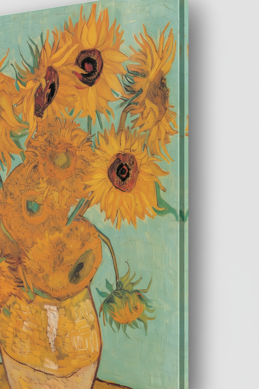 Homage to Van Gogh - Sunflowers - cm 50x70 - Pannello Acrilico