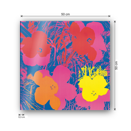Homage to Warhol - Flowers, 1970 cm 50x50 - misure