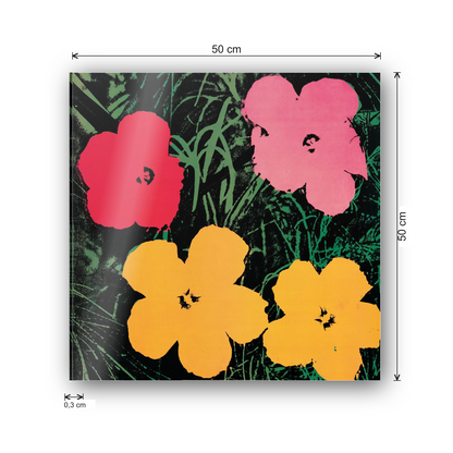 Homage to Warhol - Flowers, 1964 cm 50x50 - misure