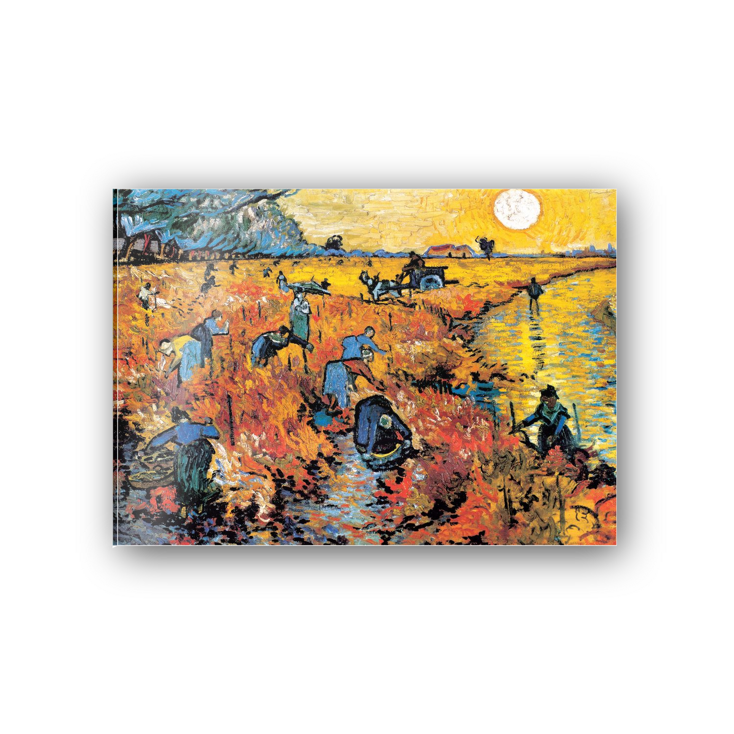 Homage to Van Gogh - Die Roten Weinberge Von Arles cm 70x50