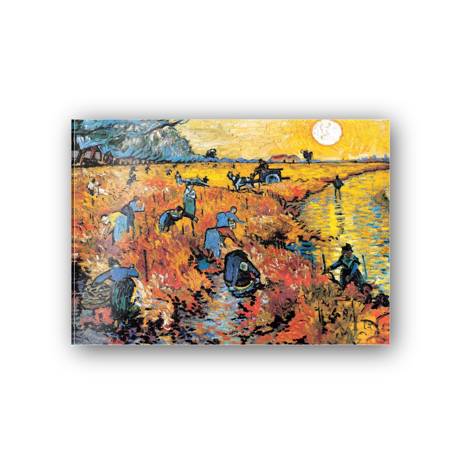 Homage to Van Gogh - Die Roten Weinberge Von Arles cm 70x50