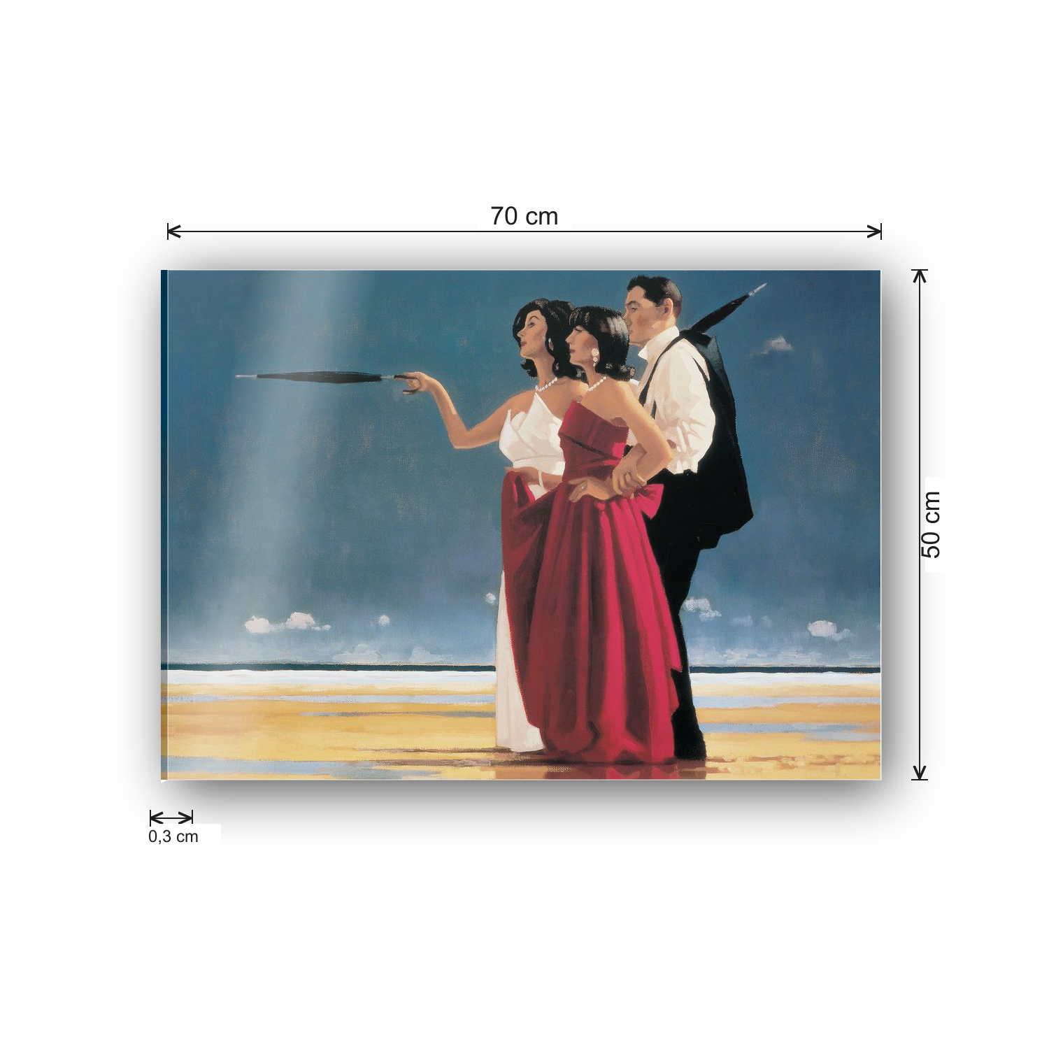 Homage to Vettriano - The Missing Man I cm 70x50 - misure