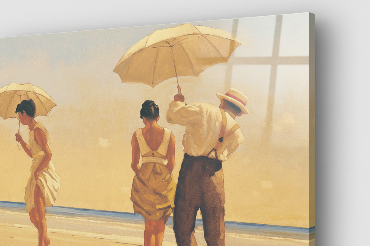 Homage to Vettriano - Mad Dogs - cm 70x50 - Pannello Acrilico