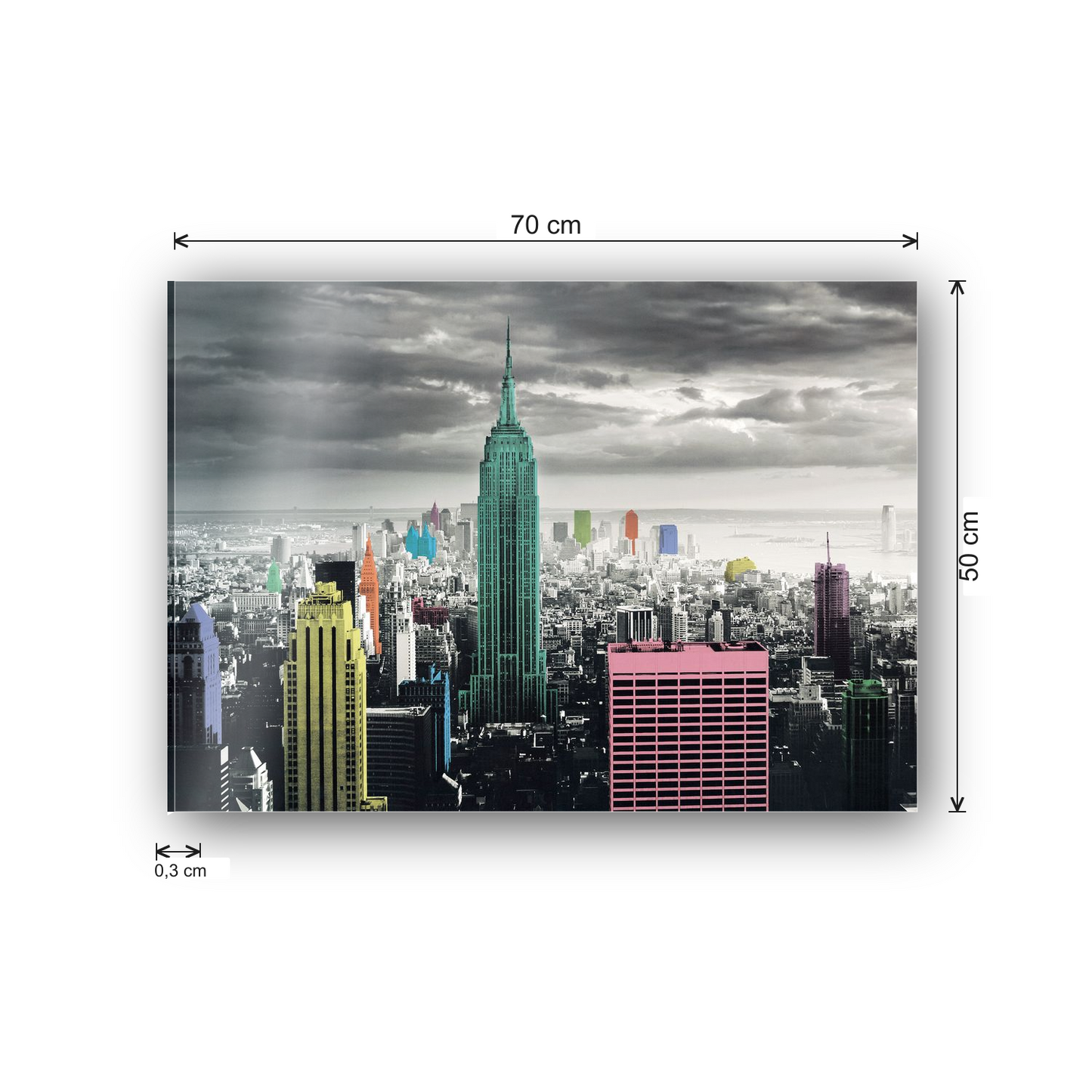 New York, Colour cm 70x50 - misure