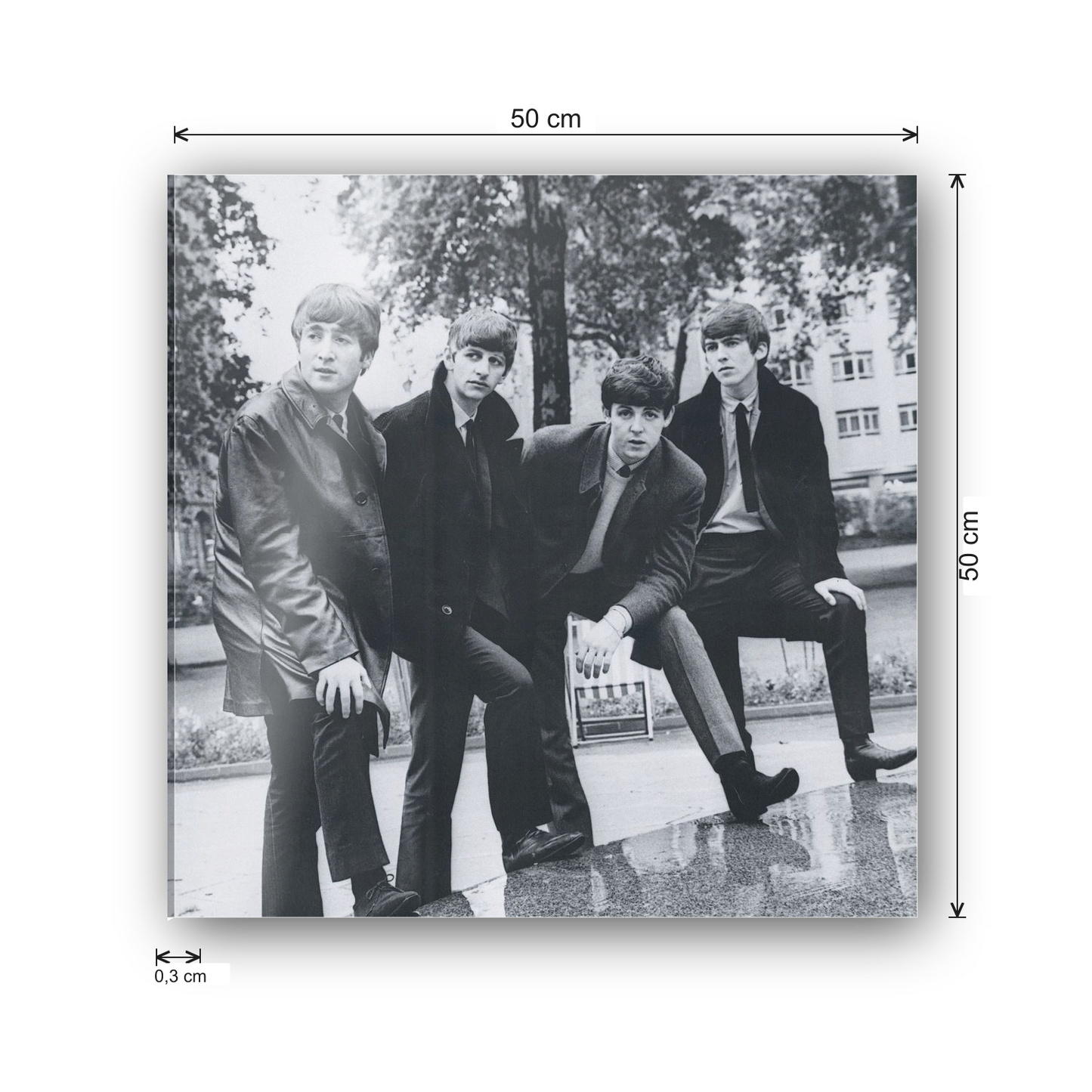 The Beatles cm 50x50 - misure