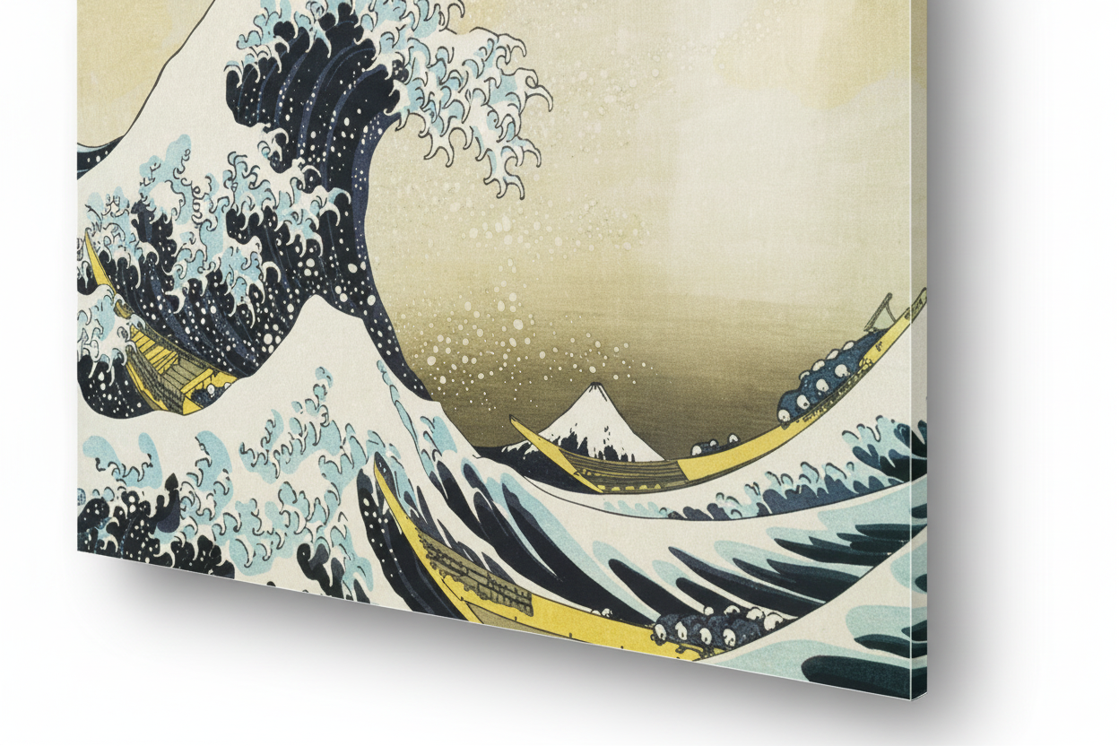 Homage to Hokusai - The Wave - cm 70x50 - Pannello Acrilico
